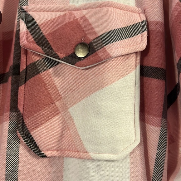 Jacket, Pink Plaid, Pretty Little Thing, Size 16, NWOT (never worn) SO SOFT❣️ - Picture 3 of 14